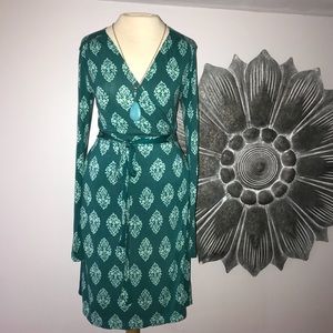 Indian/Ethnic Print Wrap Dress